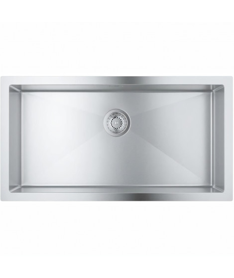 GROHE Évier en acier inoxydable K700 31580SD1 - A encastrer - 1 bac - sans égouttoir - 86,4x46,4 cm - Inox