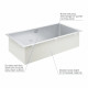 GROHE Évier en acier inoxydable K700 31580SD1 - A encastrer - 1 bac - sans égouttoir - 86,4x46,4 cm - Inox