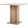 Table a manger de 2 a 4 personnes - Carrée - Classique - Décor chene - GUSTAVE - L 80 x l 80 cm