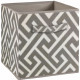 COMPO Tiroir de rangement - Tissu - 27 x 27 x 28 cm - Motif Labyrinthe - Gris et blanc