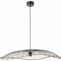 COREP Suspension en bambou Lanka XXL - Ø 80 cm - H 12 cm - E27 - 60 W - Gris anthracite