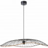 COREP Suspension en bambou Lanka XXL - Ø 80 cm - H 12 cm - E27 - 60 W - Gris anthracite