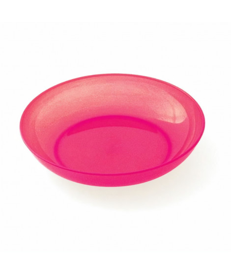 PLASTOREX Assiette Micro-Ondable Polypropylene 18,5 cm Rouge Grenadine Translucide