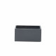 Bac a fleurs en fibre de verre style ciment - 44 x 22 x 20 cm - 20 L - Gris anthracite