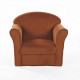 Fauteuil club enfant - Velours Terra cotta - Bois pin massif - L 50 x P 39 x H 44 cm - BREED