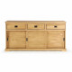 Buffet 3 portes coulissantes 3 tiroirs en bois massif ESTEBAN - L 172 x P 45 x H 85 cm