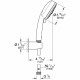 GROHE Ensemble de douche 3 jets avec support mural Tempesta Cosmopolitan 100 27588002