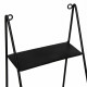 Etagere murale en métal Luna - 50 x 34 cm - Noir