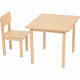 POLINI KIDS SET ENSEMBLE 1 TABLE + 1 CHAISE NATUREL