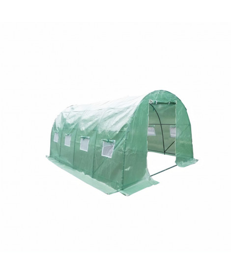 Serre de Jardin tunnel - 12 m2 - Toile en polyéthylene 140g & tube acier diam 18mm