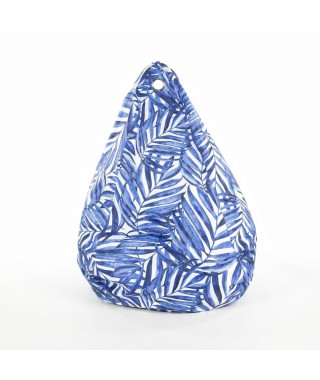 COTTON WOOD Poire imprimée - D80 x 100 cm - Blue Palm