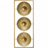 Déco murale en métal - 25 x 61 cm - Doré