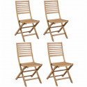 Lot de 2 chaises de jardin pliantes en Acacia FSC - 47 x 57,5 x H.89,5 cm