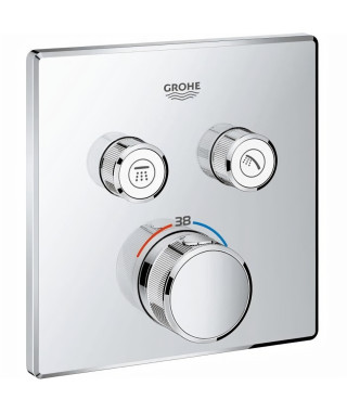 GROHE Mitigeur thermostatique pour installation encastrée 2 sorties Grohtherm SmartControl 9124000