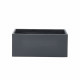 Bac a fleurs en fibre de verre style ciment - 76 x 34 x 32 cm - 80 L - Gris Anthracite