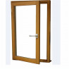 Fenetre 1 vantail tirant gauche - H.95 x L.40 cm - Bois exotique