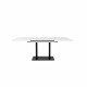 ORLANDO Table a manger a rallonge - Style contemporain - Laqué blanc et noir - L 120-200 x P 80 x H 75 cm