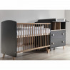 Chambre bébé DREAM DUO ANTHRACITE Lit et commode a langer