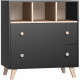 Chambre bébé DREAM DUO ANTHRACITE Lit et commode a langer