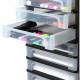 IRIS OHYAMA Tour de rangement - Organiseur - 10 tiroirs de 4 L - Format A4 - Transparent - L26 x P35,5 x H81,5 cm - Noir