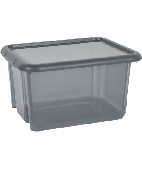 Boîte de rangement Funny Box 30 L - Gris acidulé - 44 x 36 x 25 cm - EDA PLASTIQUE