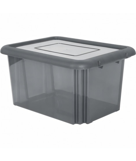 Boîte de rangement Funny Box 55 L - Gris acidulé - 57,5 x 44 x 31 cm - EDA PLASTIQUE