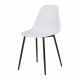 Lot de 4 chaises blanc - L 46 x P 52 x H 84 cm - CLODY