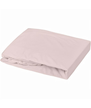 Domiva Drap housse + Alese - 70 x 140 cm - 100% coton - Blanc/Poudre