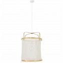 Suspension Hikari - Tissu et bambou - Lanterne - E27 - Ø35 cm - Naturel