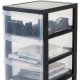 IRIS OHYAMA Armoire de rangement - 5 tiroirs de 11 L - Avec roues - Poignées ergonomiques - L29 x P37,5 x H76 cm - Noir