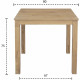 COOK Table a manger carrée en chene massif - 80 x 80 cm - L 80 x P 80 x H 75 cm