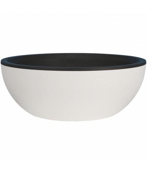 RIVIERA - Coupe pot de fleurs - granit D50 - blanc