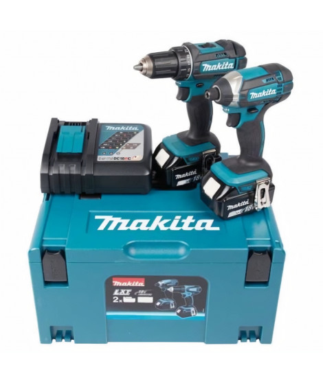 MAKITA - Combopack 2 outils 18V perceuse DHP482 et visseuse DTD152 (2x5,0 Ah) - DLX2131TJ