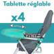 BAMBISOL Chaise Haute Fixe Bébé - Ultra Compacte et Légere, Tablette Amovible Réglable (Acrobates)