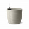 PoeTIC - Pot Casa Cosy rond gris soie - Ø24,8 x H 22 cm 7L avec réserve d'eau