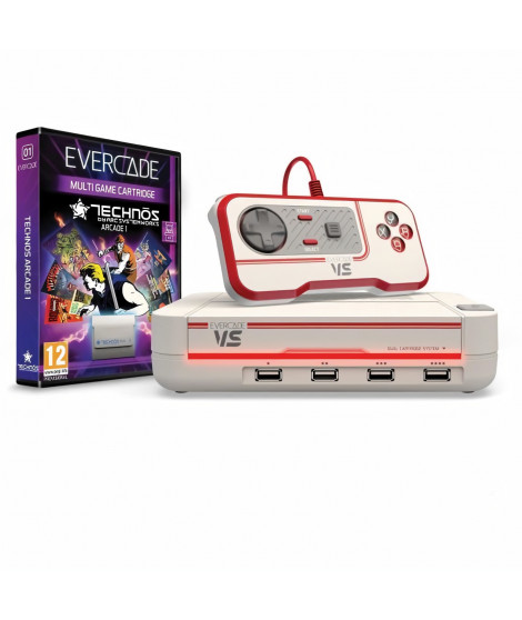 JUST FOR GAMES Blaze Evercade VS Starter Pack : Console + 1 manette + Cartouche Technos Arcade N°01 incluses