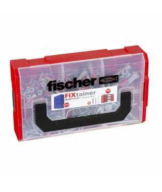 FISCHER - Fixtainer chevilles tous matériaux DuoPower + vis - 60 chevilles 6x30 mm - 30 chevilles 8x40 mm et 15 chevilles 10x…