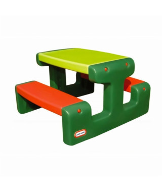 Little Tikes - Table de Pique Nique Junior - Colori Evergreen - Jardin et Intérieur