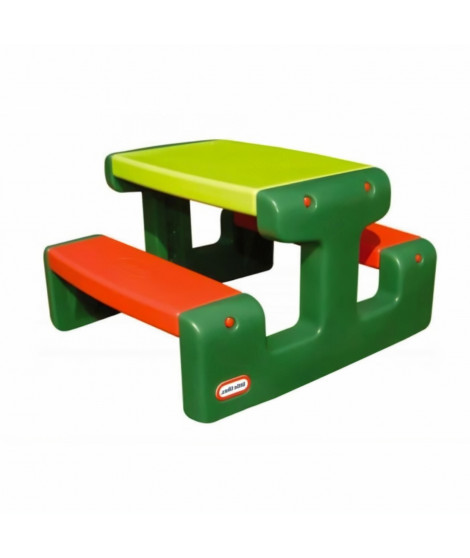 Little Tikes - Table de Pique Nique Junior - Colori Evergreen - Jardin et Intérieur