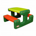 Little Tikes - Table de Pique Nique Junior - Colori Evergreen - Jardin et Intérieur