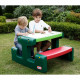 Little Tikes - Table de Pique Nique Junior - Colori Evergreen - Jardin et Intérieur