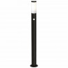 BRILLIANT - DODY Potelet extérieur - detecteur inclus - coloris noir - métal/plastique E27 LED 1x10W