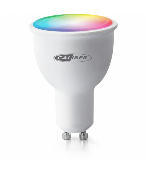 CALIBER HWL5101  Ampoule LED intelligente GU10 blanc froid a blanc chaud et RGB multicolore contrôlée par App.