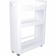 Mobilo Desserte - 3 étageres de rangement modulables - Roulettes multidirectionnelles - 60 x 22 x 79 cm - Blanc - EDA