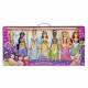 DISNEY PRINCESSES - Collection dorée - Pack de 7 poupées mannequin - Jouet de princesses ultime pour enfant, des 3 ans