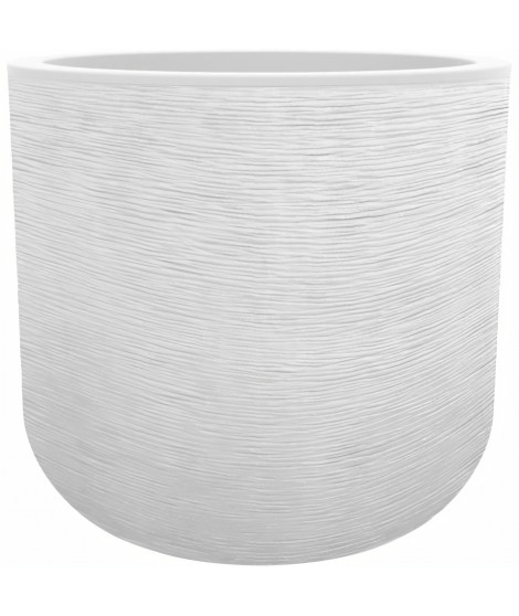 EDA PLASTIQUE - Pot rond 50 cm Graphit'Up - 67 L - Blanc cérusé