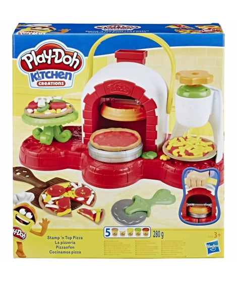 Play-Doh - La pizzeria avec 5 couleurs de pâte Play-Doh atoxique