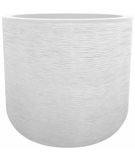 EDA PLASTIQUE - Pot rond 40 cm Graphit'Up - 32,5 L - Blanc cérusé