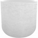 EDA PLASTIQUE - Pot rond 40 cm Graphit'Up - 32,5 L - Blanc cérusé