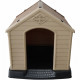 POIL & PLUMES - Niche en plastique pour chien - OLAF - Mocha et chocolat - 73.6*66.5*69.5cm